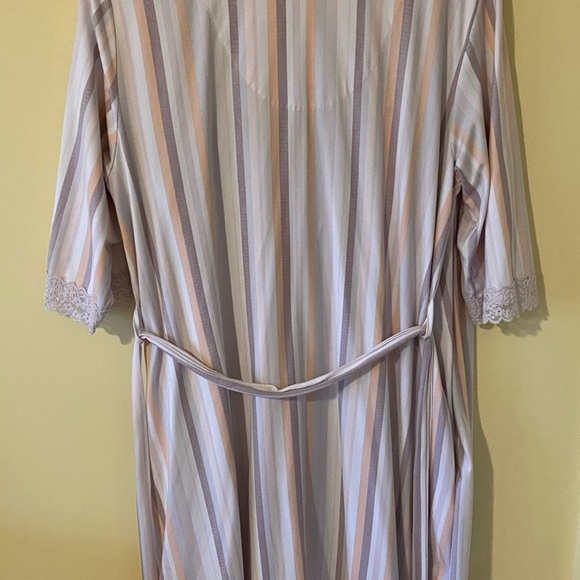Striped Lace-Trim Nightgown - Picture 2 of 4